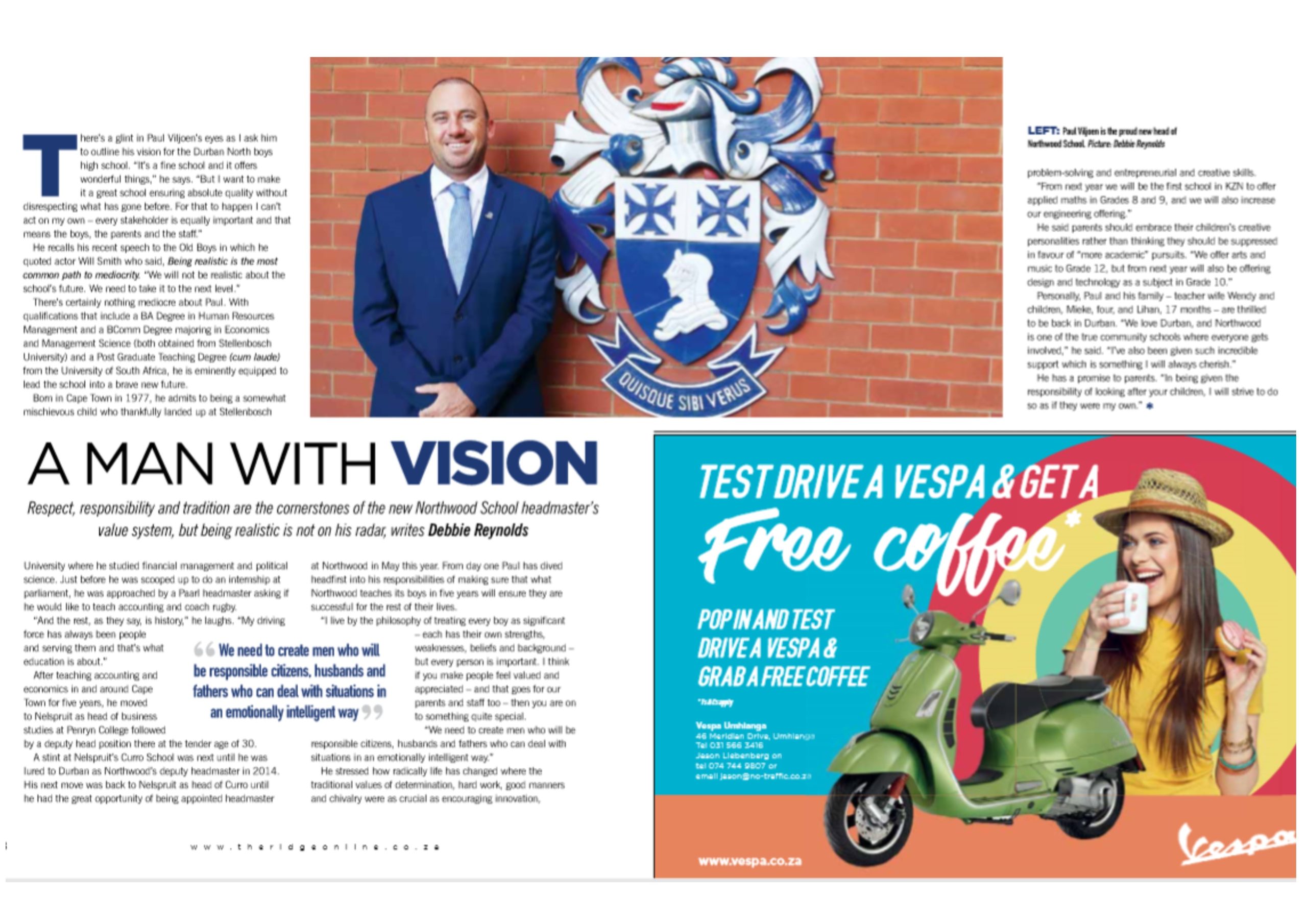 A Man With A Vision – The Ridge Magazine Article